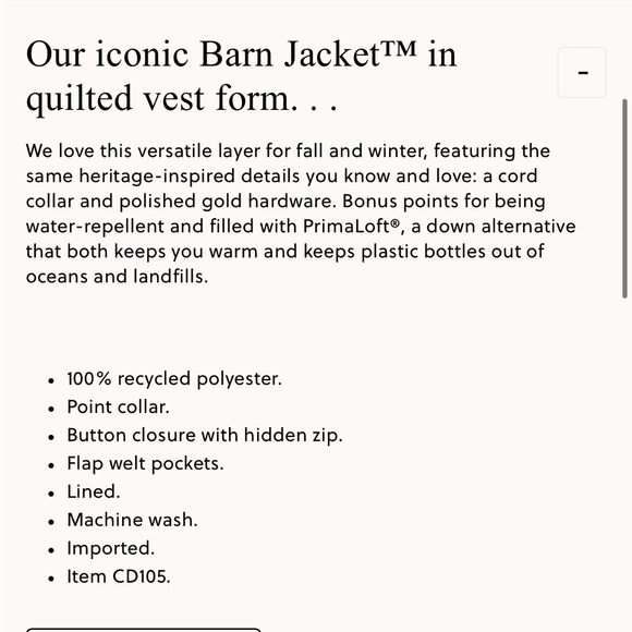 J. Crew Women's Quilted Barn Vest (sold out online) - Picture 6 of 6